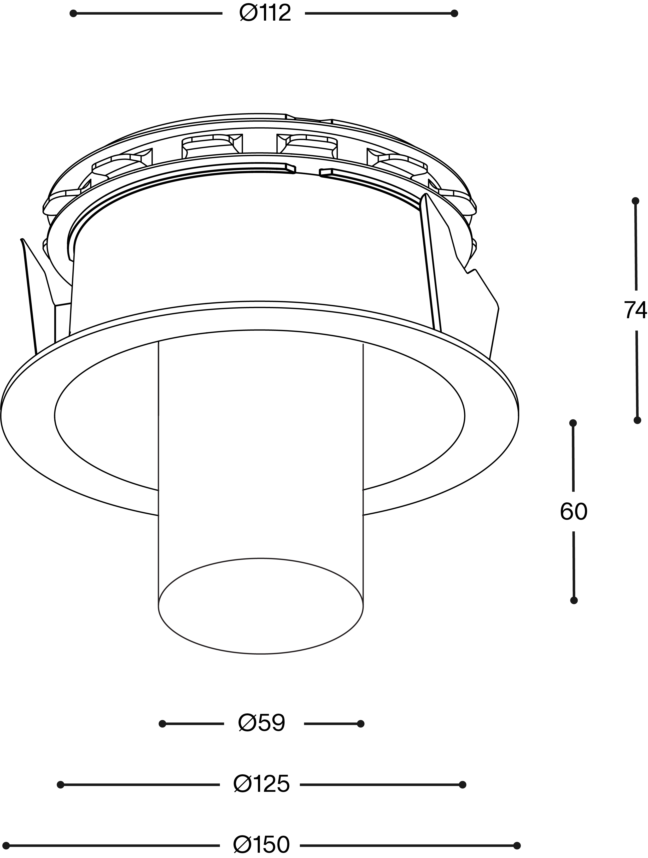 drawing light + ventilation trim long